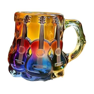Imagem de Bothyi Caneca de café com arte de guitarra, xícara de café, multifuncional, decoração exclusiva para casa, enfeite de mesa de resina para mesa de quarto, Style a