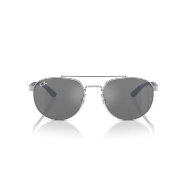 Imagem de Óculos de Sol Ray-Ban 0RB3736 003/6G Tam 56 / Prata - Lentes Cinza Espelhado