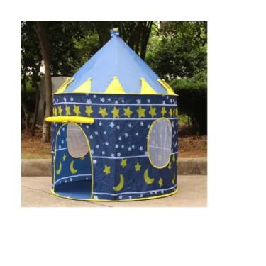 Imagem de Barraca Cabana Infantil Dobravel Castelo Para Meninos e Meninas Tenda (Azul)