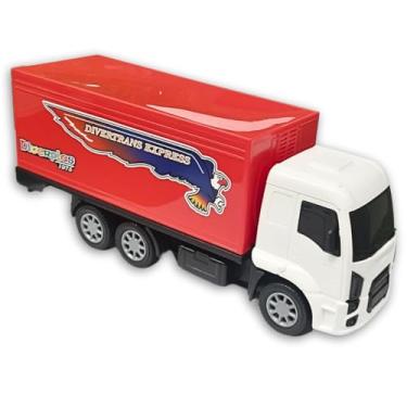 Imagem de Caminhão Brinquedo Baú Brinquedo Abre Porta Carrinhos Cars (Vermelha)