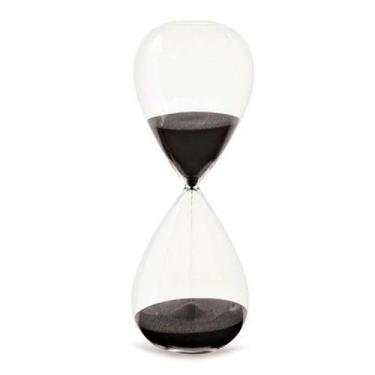 Imagem de Ampulheta De Vidro Decorativo Preta 25 Cm - Mart