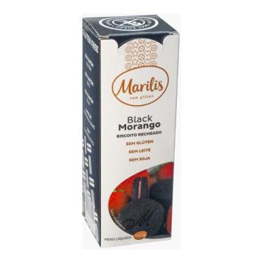 Imagem de Biscoito Sem Glúten Recheado Black Morango Marilis 100g