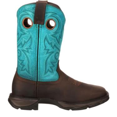 Imagem de Durango Women's DWRD022 Western Boot, Brown/Turquoise, 6 M US