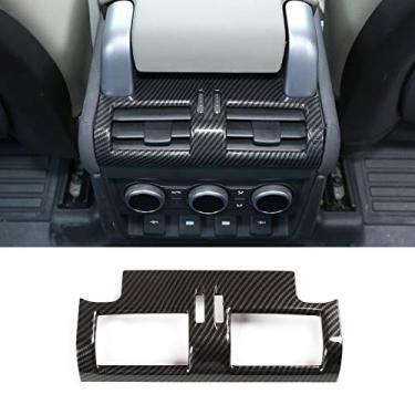 Imagem de CHEYA ABS Car Interior Fileira Traseira Ar Condicionado Tomada Ventilação Moldura Guarnição Para Land Rover Defender 90 110 130 2020-2021 Acessórios de Carro (Estilo Fibra de Carbono, 1)