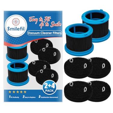 Imagem de Kit de filtro de substituição para aspirador Smilefil compatível com aspiradores sem fio Bissell PowerClean FurGuard 280W e FurFinder 200W, inclui 2 filtros e 4 almofadas de pré-filtro, alta