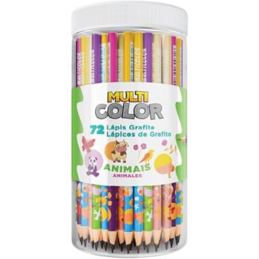 Imagem de Kit de Lápis Preto Redondo, Faber-Castell, Multicolor, Grafite, Animais, 72 Unidades