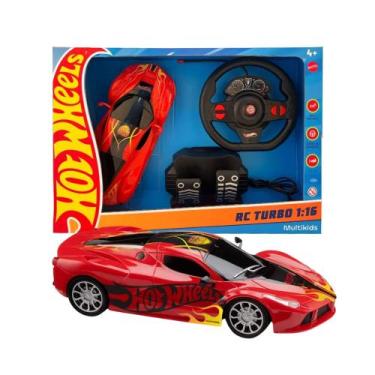 Imagem de Brinquedo Infantil Carrinho de Controle Remoto Vermelho Hot Wheels Mul