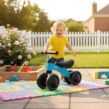 Imagem de Bicicleta de Equilíbrio Buba Infantil 4 Rodas Sem Pedal, Azul