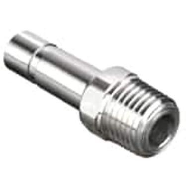 Imagem de Parker 68PLSSP-6-6-pk5 Prestolok PLS Encaixe Push-to-Connect, tubo a tubo, haste plug-in e tubo macho Standpipe, 3/20.3 cm, aço inoxidável 316L (pacote com 5)