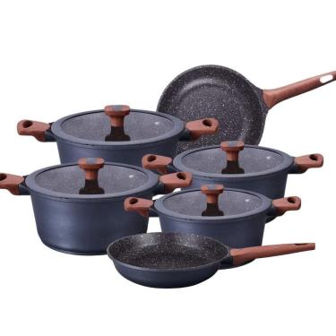 Imagem de Conjunto De Panelas Fogão Indução 6Pçs Antiaderente Ceramico