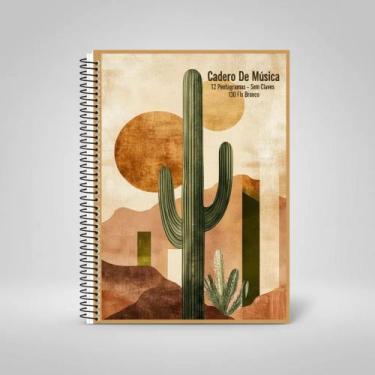 Imagem de Caderno de Música, Pautado, 12 pentagramas, sem claves / 130 folhas - 