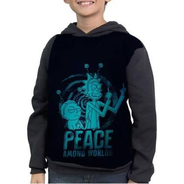 Imagem de Moletom Infantil Rick And Morty Paz Entre Mundos Fuck You - smoke, Pre