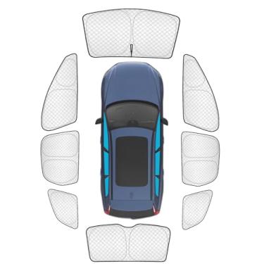 Imagem de KMF 8 peças de persianas espessas para janela inteira, ajuste personalizado para acessórios Volvo XC60 2018-2025, proteção de privacidade para janela de carro para-sol para para-brisa lateral traseira