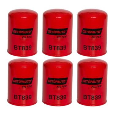 Imagem de 6 peças BT839 Filtro giratório hidráulico resistente, 9,7 x 9,7 x 14 cm, vermelho