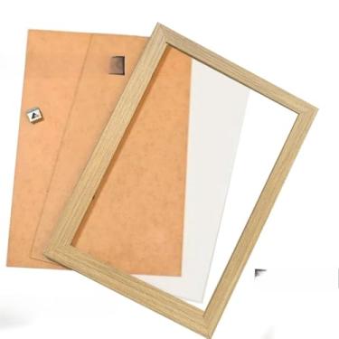 Imagem de Moldura A3 30x42cm Com Acetato | Para Diploma, Fotos E Poster(Madeira clara,A5 15x21cm)