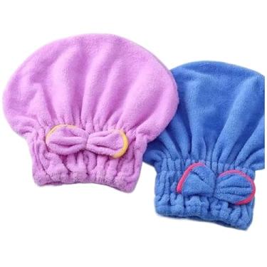Imagem de Kit Com 6 Ou 12 Toucas De Banho MáGicas - Toalha De Cabelo De Microfibra Absorvente Para Secagem RáPida - Para FamíLia Ou Academia(12)