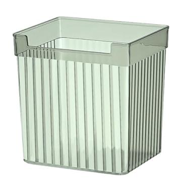 Imagem de Pilipane Organizador de geladeira de grande capacidade, translúcido, multifuncional, frescor, armazenamento de geladeira, caixa organizadora para frutas e legumes (verde escuro)