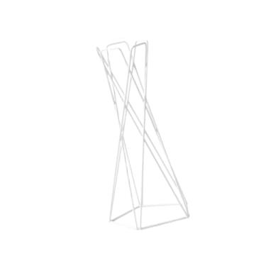 Imagem de Wswqop Suporte para plantas aéreas, suporte para flores de casamento, de metal para arranjos de flores, vaso para chá de panela festivo, Branco