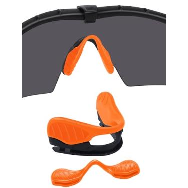 Imagem de BLAZERBUCK Almofadas de nariz de substituição para óculos de sol Oakley M Frame 2.0 Strike, Peça de nariz laranja, 0