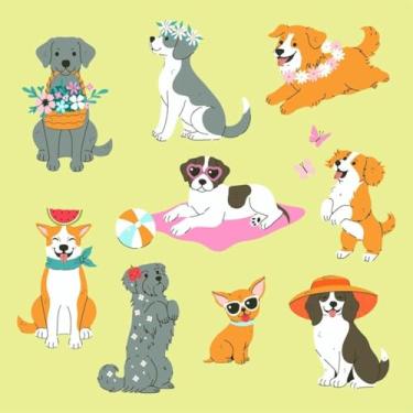 Imagem de Adesivos de Animais Fofos e Kawaii para Quarto de Crianças, Decoração de Paredes, Cadernos e Objetos 40x40cm