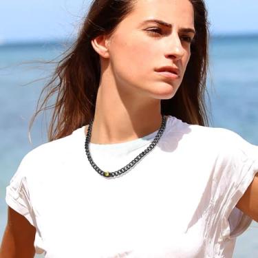 Imagem de Colar grosso com elos de corrente, One Size, Aço inoxidável, Sem Pedra Preciosa