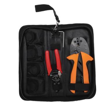 Imagem de Luocute Ferramenta de Descascamento e Crimpagem de Fio, 4 Matrizes de Crimpagem 0,5 6 mm² Com Estrutura de Engrenagem de Catraca e Placa Reguladora de Pressão, para Reforma Residencial