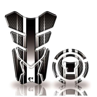 Imagem de Adesivo Protetor Tanque E Bocal Honda Acima 2018 Carbono Preto