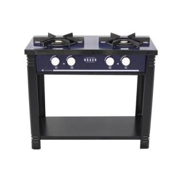 Imagem de Fogão Industrial Esmaltado Baixa Pressão Gás Bravo 2 Bocas Br2b Az - V