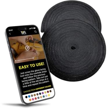 Imagem de Luva de beisebol e softbol TOFL com cadarço de couro, Black 2