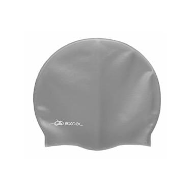 Imagem de Touca Para Natação Em Silicone Excel, Piscina Treino Praia (Cinza)