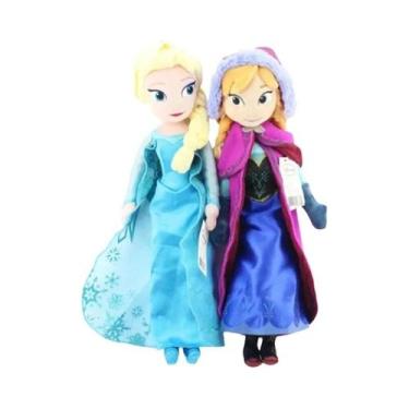 Imagem de Bonecas De Pelúcia Disney Frozen Elsa Anna Olaf Sven Flareon Bruni Par