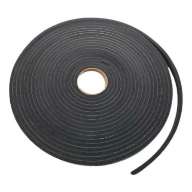 Imagem de Fita Veda Fresta Multiuso Espuma Adesiva Preta 11x6mm Rolo 10m - 00008