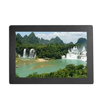 Imagem de OKPJFHS Álbum de fotos eletrônico nuvem de 10,1 polegadas, moldura digital, transmissão de fotos, reprodutor de vídeo, reprodutor de vídeo de publicidade inteligente, reprodutor de vídeo preto (