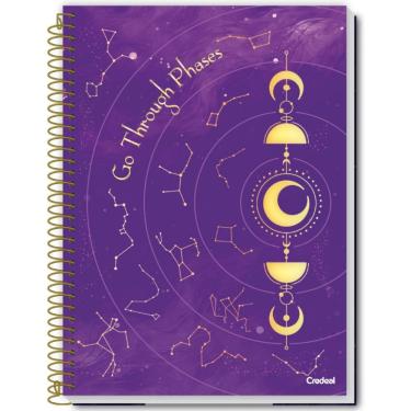 Imagem de Caderno Espiral Universitário Capa Dura 12 Matérias 192 Folhas Stamp Credeal Estampa 2