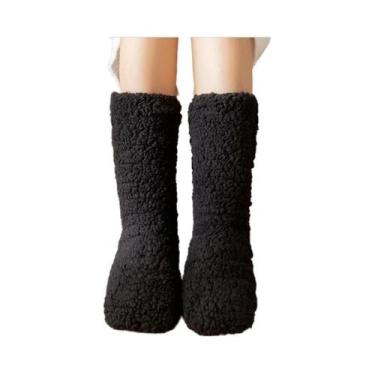 Imagem de Meias Térmicas Femininas De Inverno Quentes E Grossas De Veludo Antide