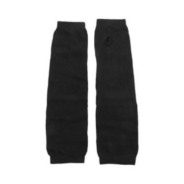 Imagem de Luvas Clássicas De Malha Listradas Rosa, Pretas E Brancas, Sem Dedos, 