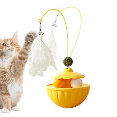 Imagem de Brinquedos interativos para gatos, provocador de enriquecimento de animais de estimação com bolas de erva-dos-gatos - para gatinhos pequenos e médios internos e externos, quintais, varandas, jardins
