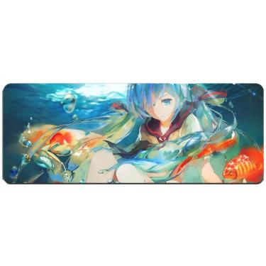 Imagem de Mouse pad para jogos Anime Hatsune Miku Large 80x30cm de borracha
