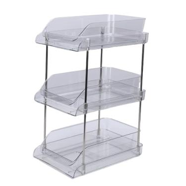 Imagem de MAVIS LAVEN Organizador de 3 Níveis para Embaixo da Pia, Prateleira de Armazenamento Extensível Com Gavetas Transparentes e Acrílico Resistente para Organização de Cozinha, Banheiro e (Prateleira de