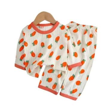 Imagem de Conjunto De Roupas Com Estampa De Urso Bebê, Pijama De Algodão De Mang