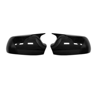 Imagem de Capas de asa para Mazda 2 3 6 2003 2004 2005 2006 2007 2008 capa de espelho lateral retrovisor de carro tampa de asa capa de porta exterior guarnição abs capa traseira externa (preto brilhante)