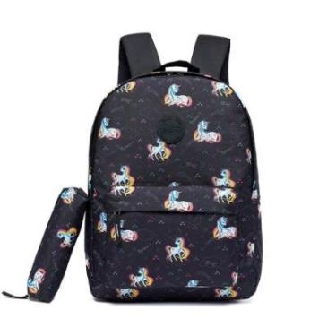 Imagem de Kit Mochila Spector + Estojo Escolar Casual Estojo Resistente 17 Litros-Feminino