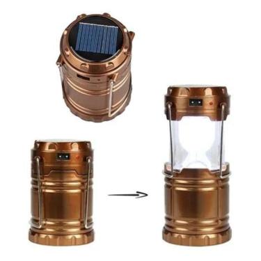 Imagem de 2X Lampião Solar Lanterna Led Recarregável Lamparina Saída U