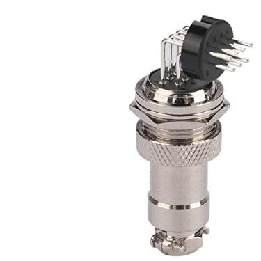 Imagem de XMGKMN 1 peça GX16 Agulha Curva Plugue Aviação 2 pinos 3 pinos 4 pinos 5 pinos Aviação Industry Socket Plug Connector (Tamanho : GX16 pino curvo soquete macho 10 núcleos)