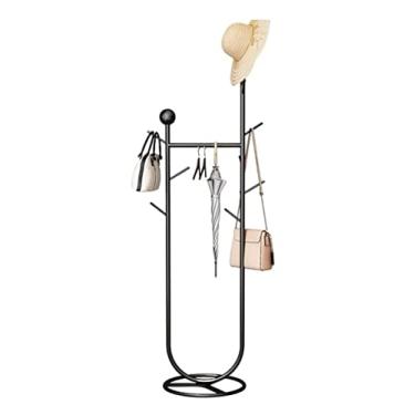 Imagem de SLGGPJBU Cabideiro moderno, entrada simples, suporte para roupas com 10 ganchos, árvore de corredor, cabide de chão independente, cabide de decoração de casa