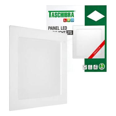 Imagem de Painel Led Taschibra Lys 18W Embutir Quadrado 3000K Luz Quen