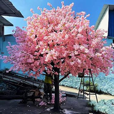 Imagem de Árvore artificial de cerejeira artificial japonesa, flor de cerejeira artificial, plantas artificiais eternas, flores e esculturas artificiais feitas à mão, 2 x 1,5 m