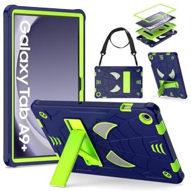 Imagem de DETUOSI Capa para tablet Samsung Galaxy Tab A9 Plus de 11 polegadas 2023 (SM-X210/ X218) com alça de ombro, capa protetora de 3 camadas híbrida, resistente, à prova de choque, 4 ângulos de