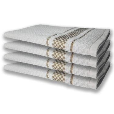 Imagem de 4 Panos De Prato Atoalhado Felpudo 370G/M² Premium Marrom