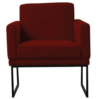 Imagem de Poltrona Decorativa Juliette Suede Com Armação Preta Metal